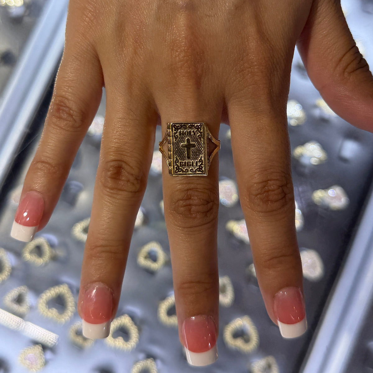 10K Gold Holy Bible Ring