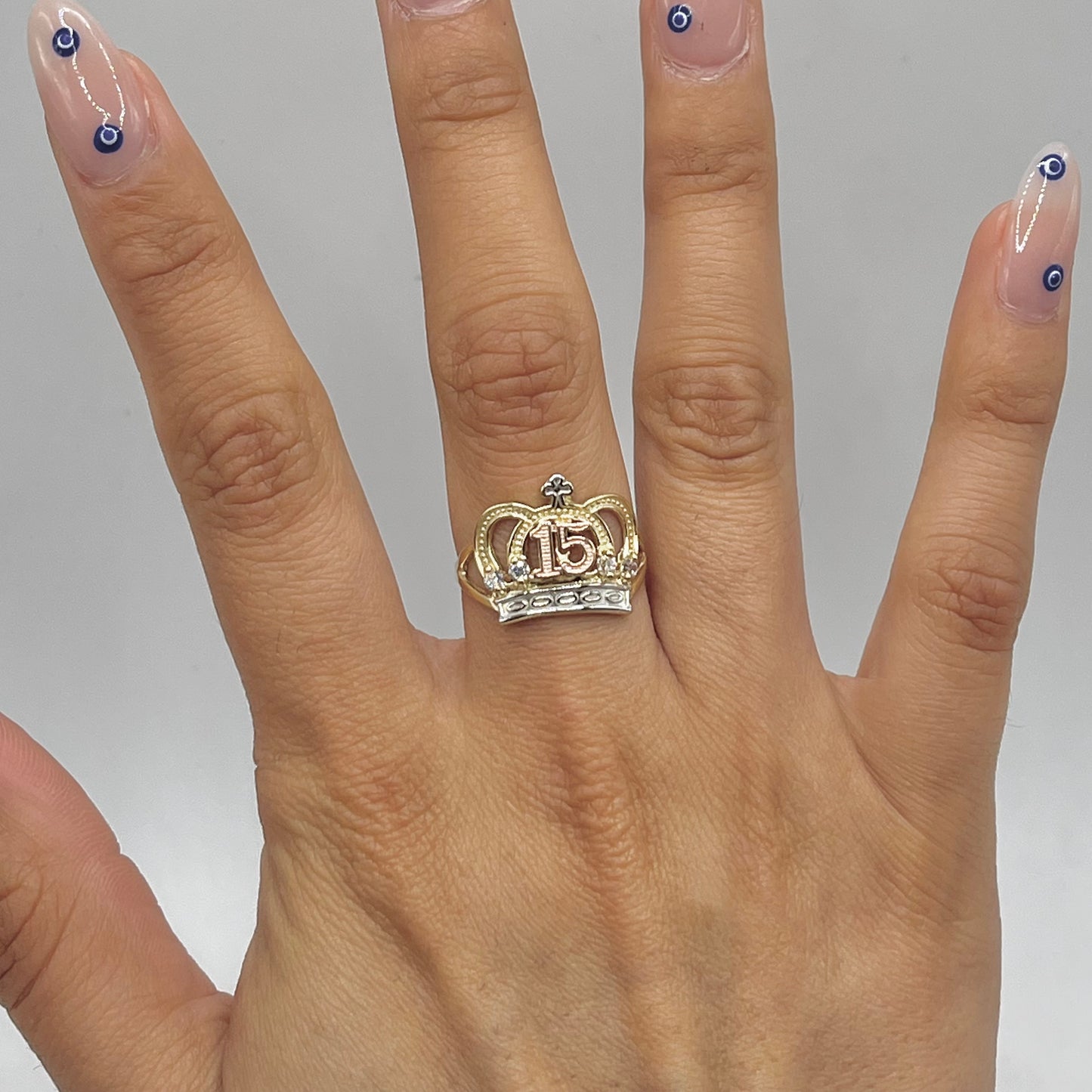 14k Gold Corona De Quinceañera Ring