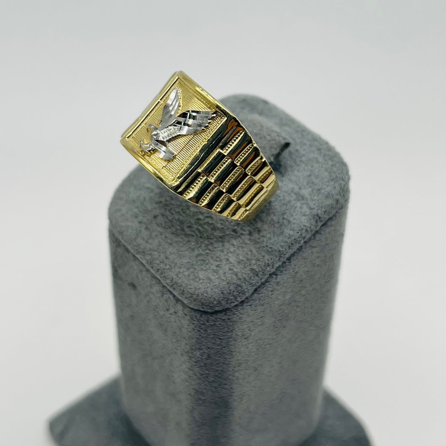 10k Gold Two-Tone Eagle Ring