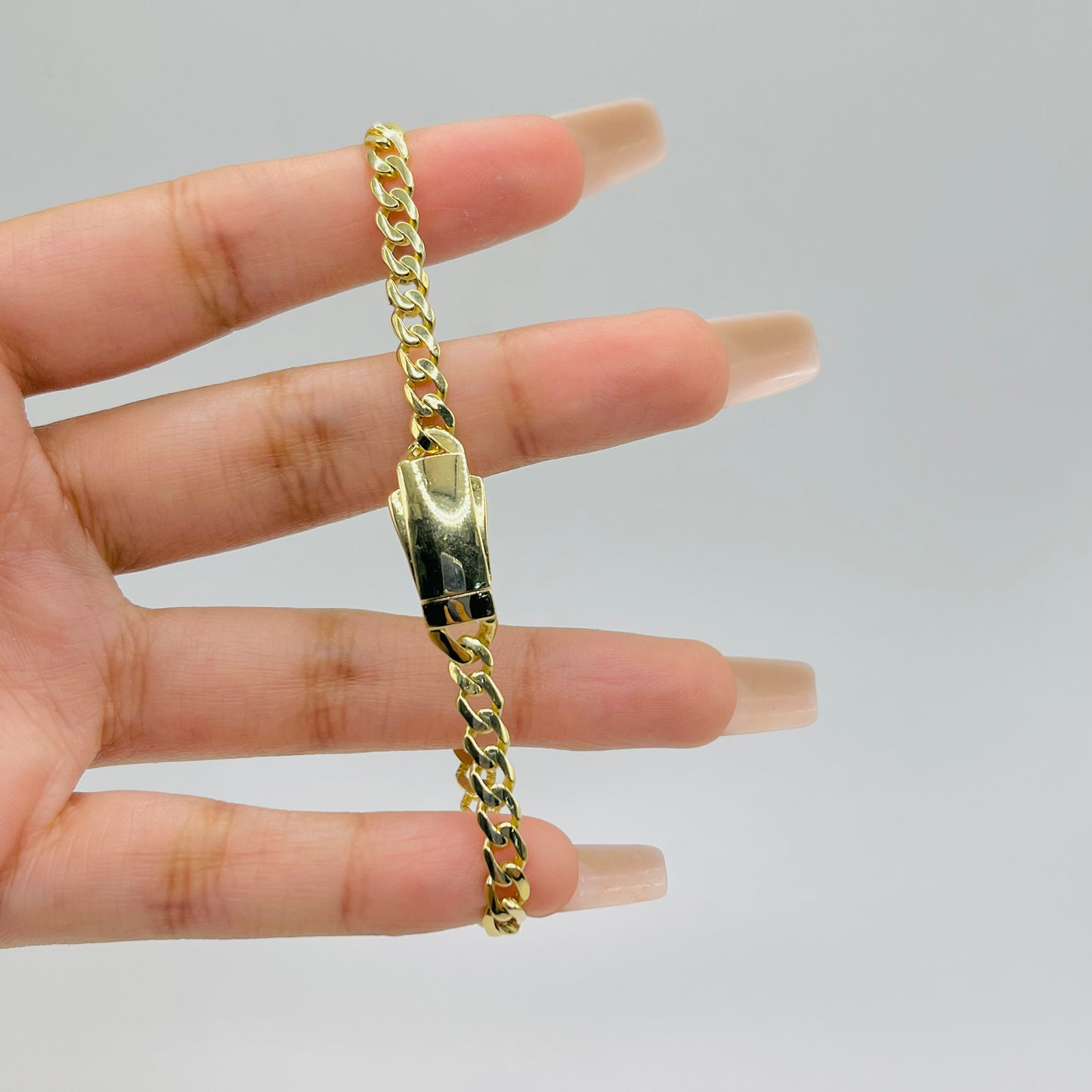 10k Gold 4.5mm Monaco Bracelet