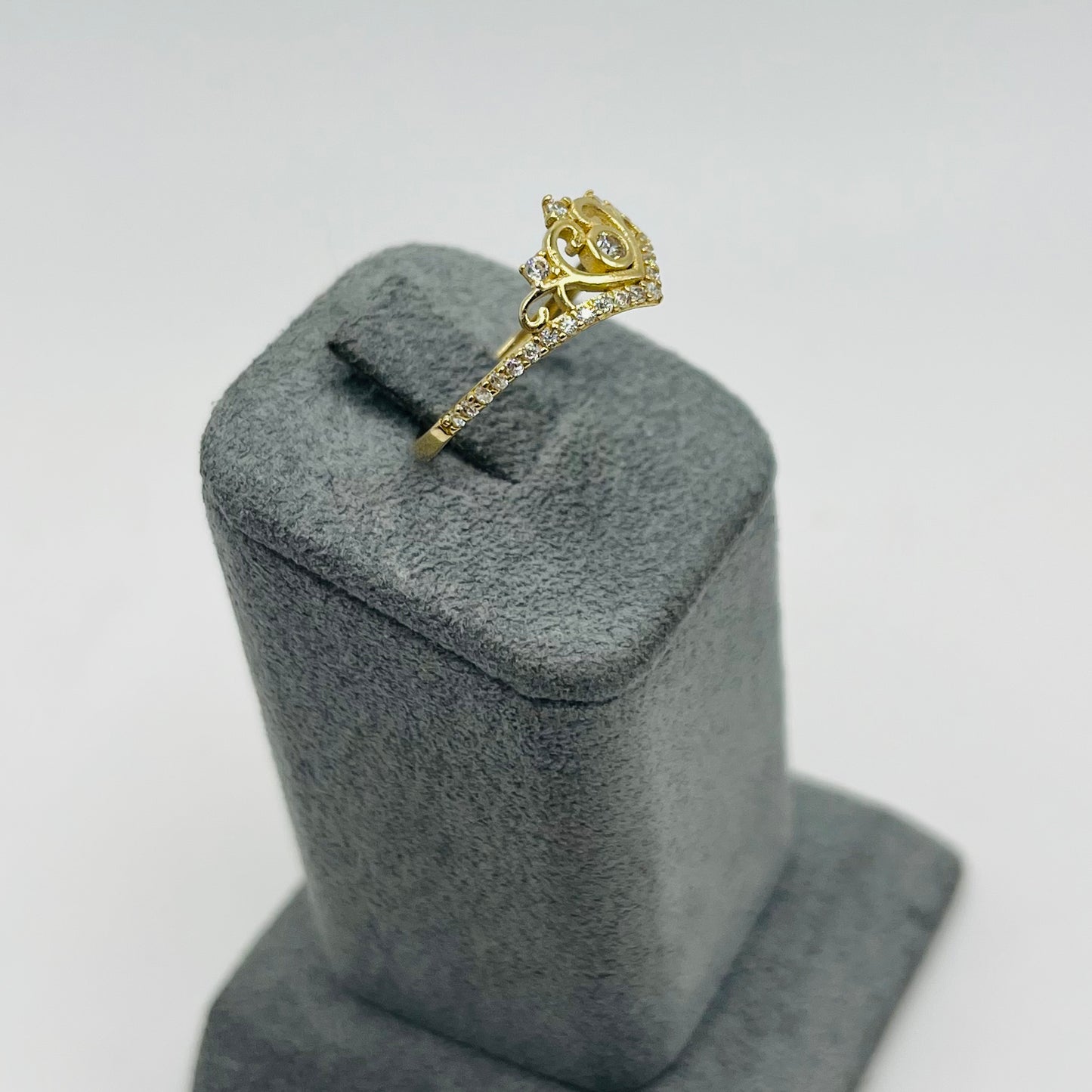 14k Gold CZ Princess Ring
