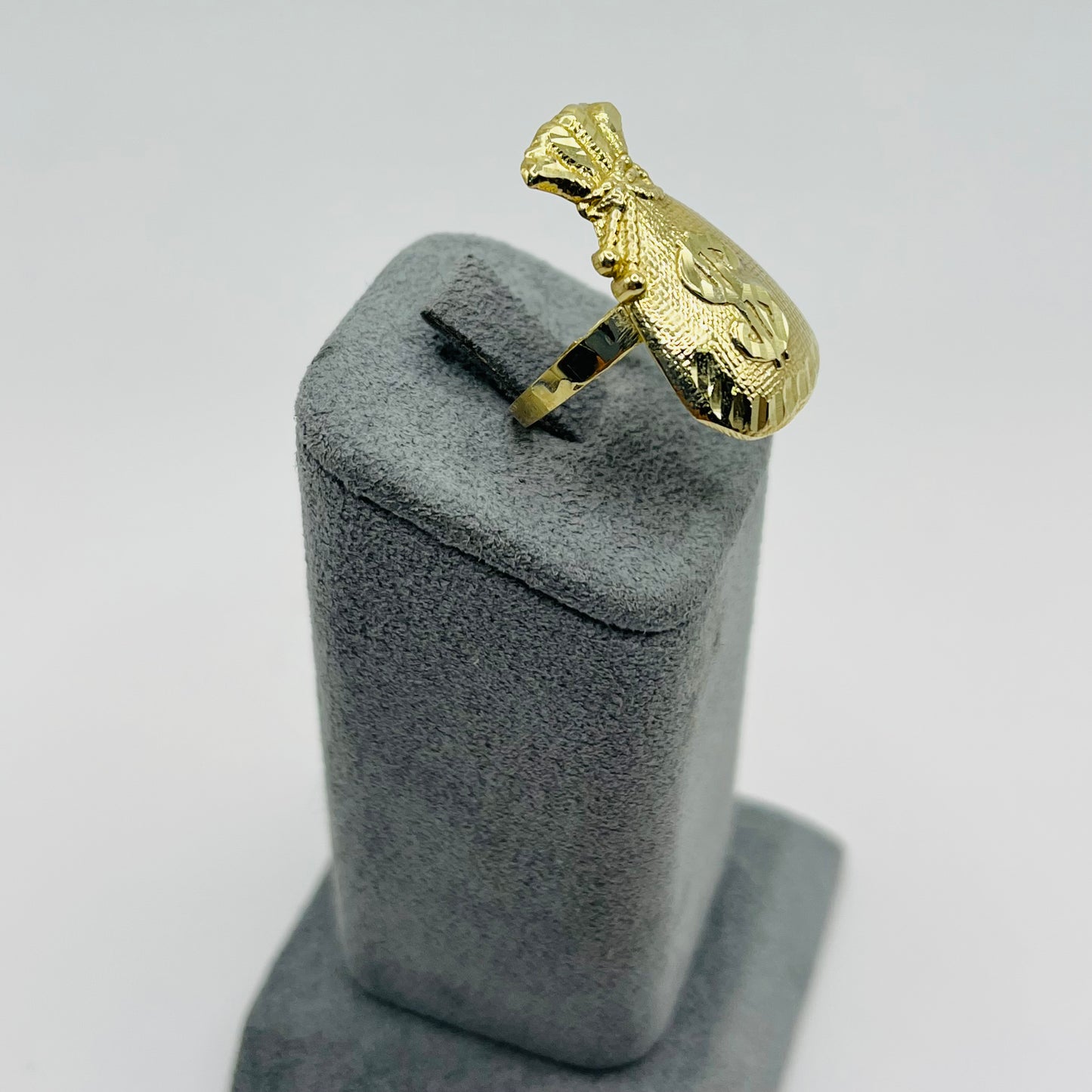 10K Gold Moneybag Ring (large)