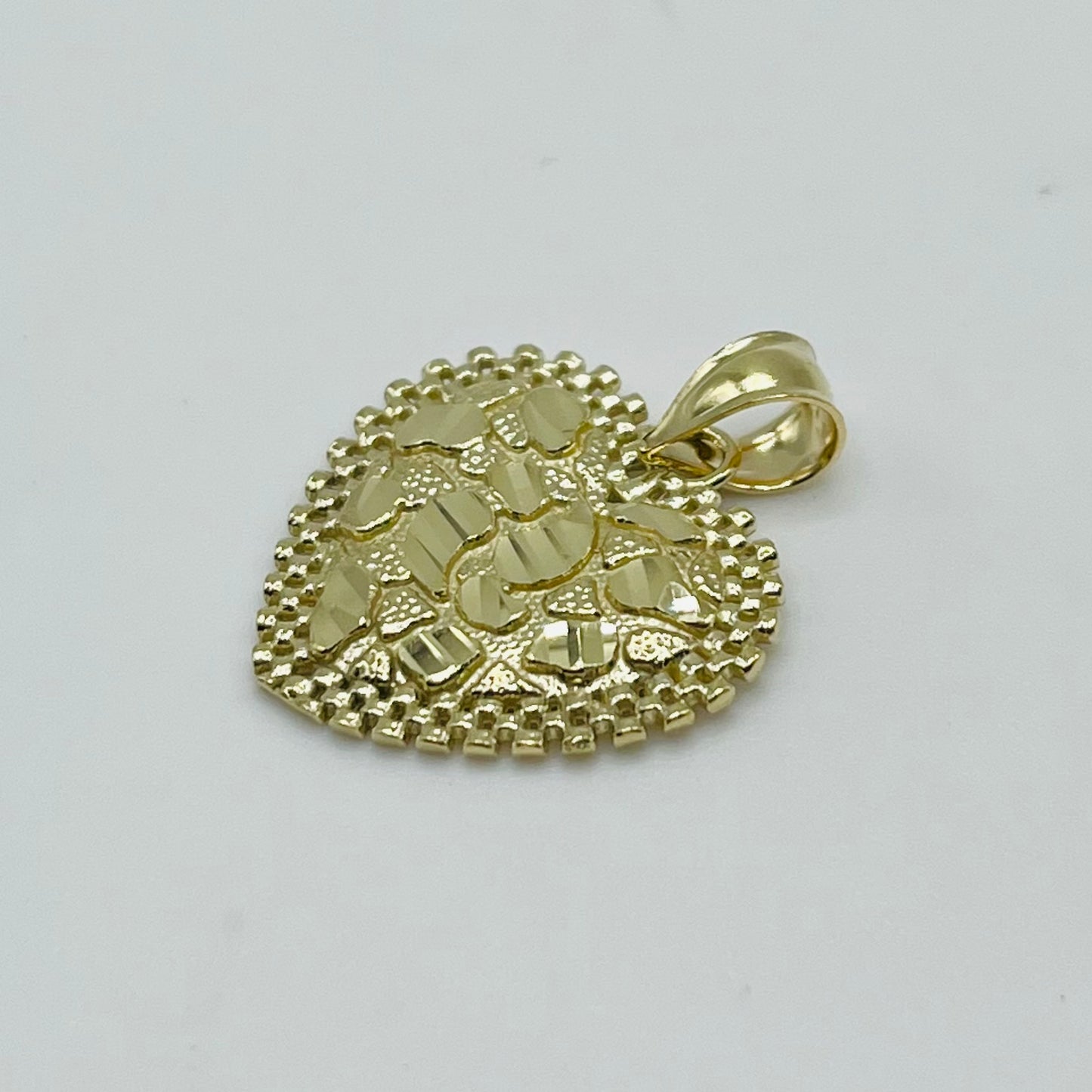 10k Gold Rx Heart Nugget Charm