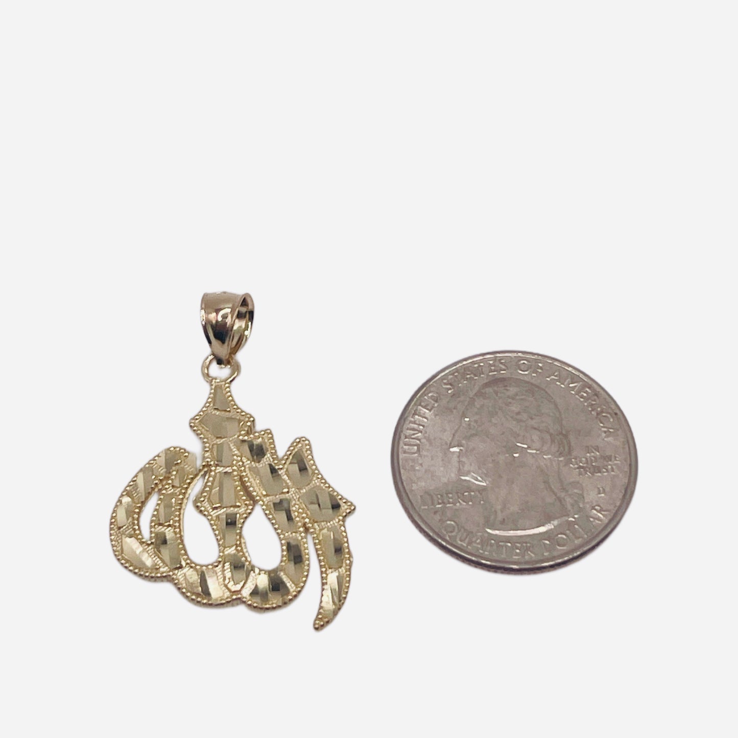 10K Gold Allah Charm (L)