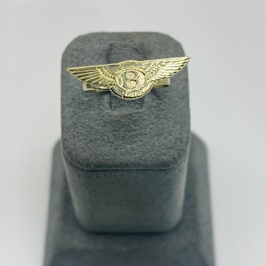 10K Gold B Wings Ring