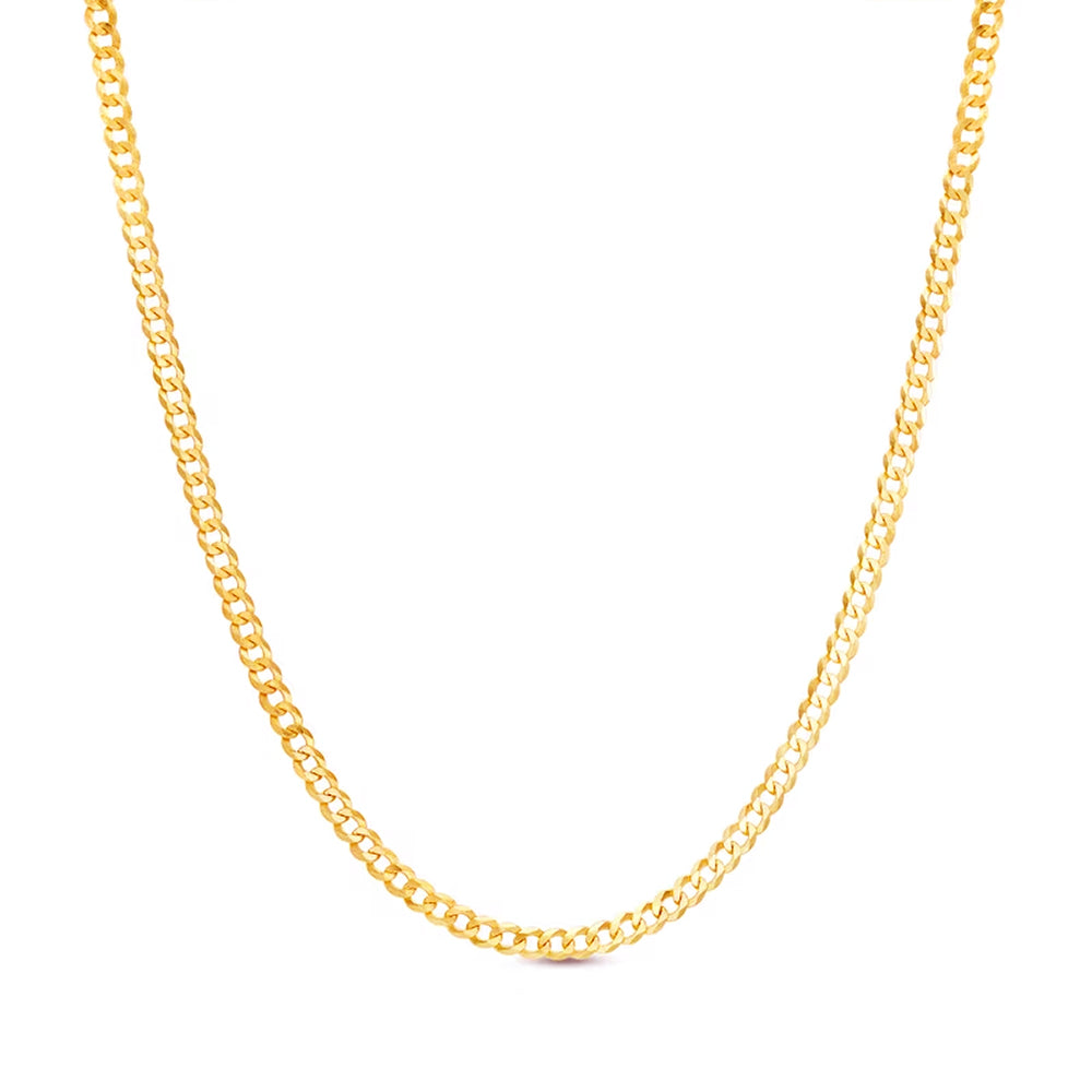 10K GOLD 2.5MM SOLID CUBAN CHAIN