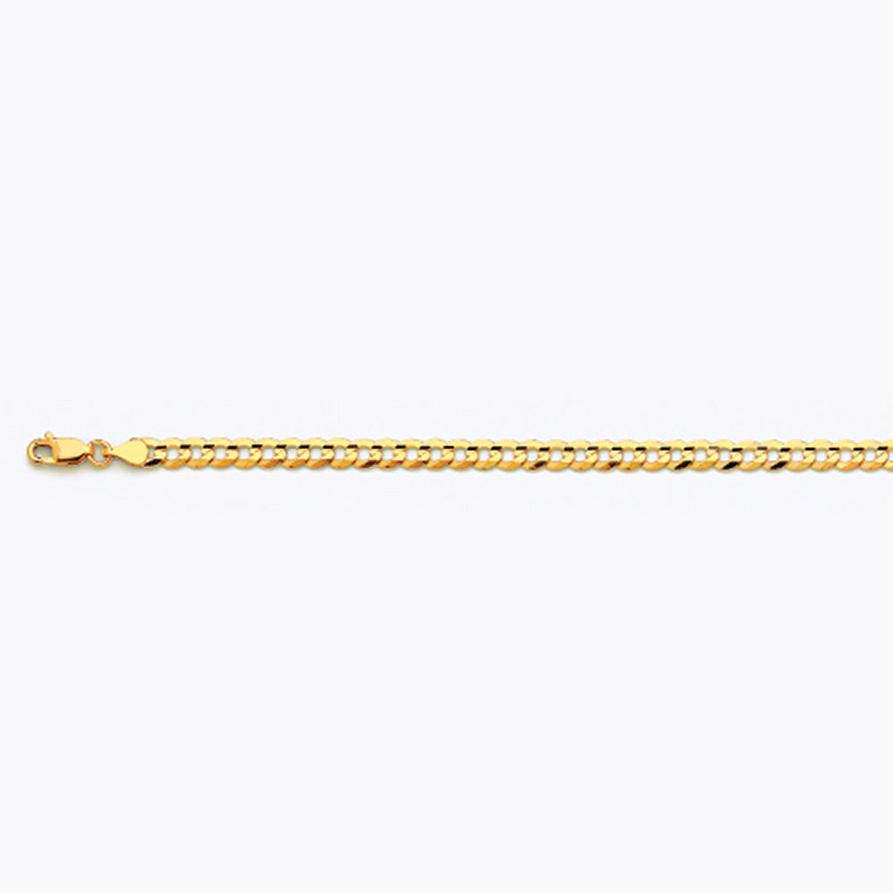 10K GOLD 4.5MM SOLID CUBAN CHAIN
