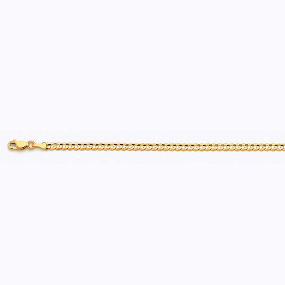 10K GOLD 3.5MM SOLID CUBAN CHAIN