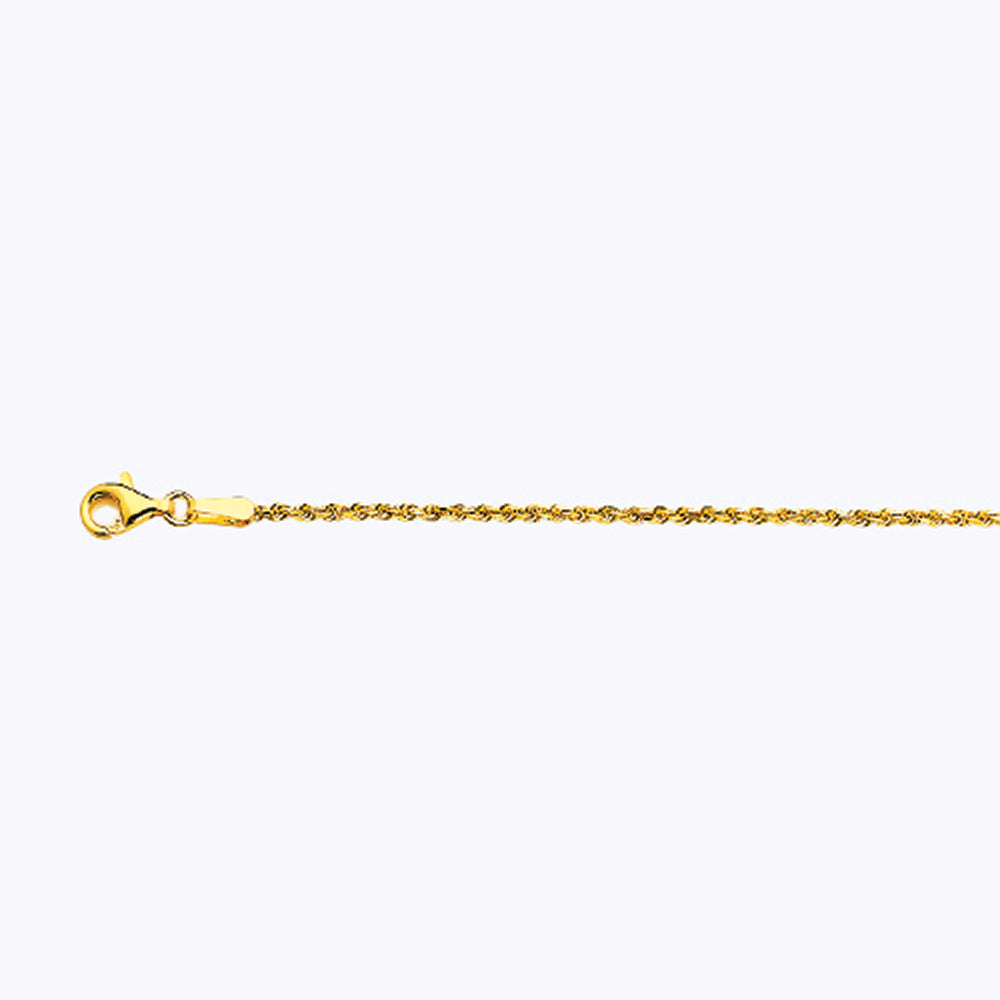 10K GOLD 1.5MM SOLID DC ROPE CHAIN