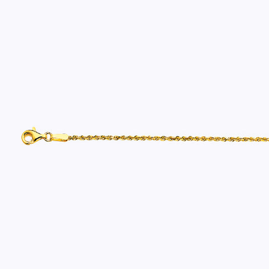 10K GOLD 1.5MM SOLID DC ROPE  BRACELET
