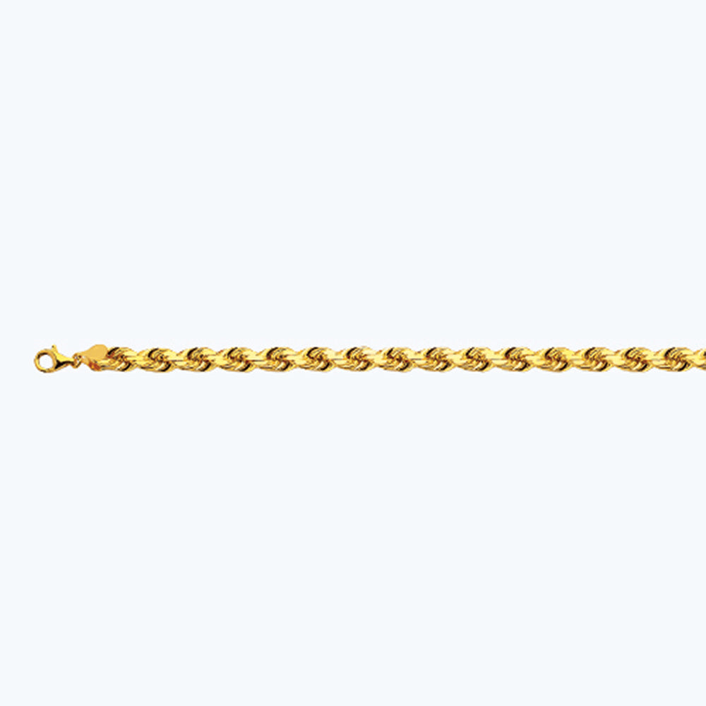 10K GOLD 8MM SOLID DC ROPE CHAIN