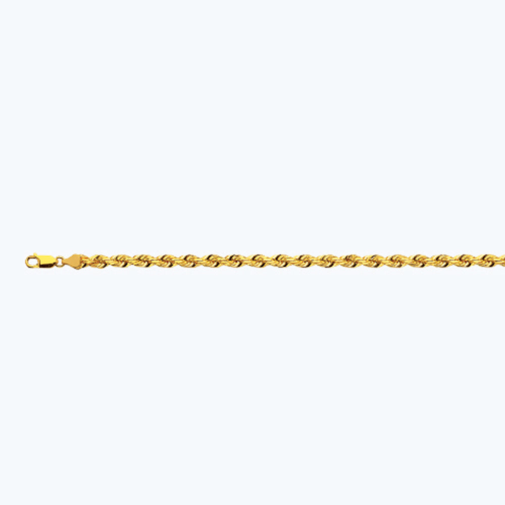 10K GOLD 6MM SOLID DC ROPE CHAIN