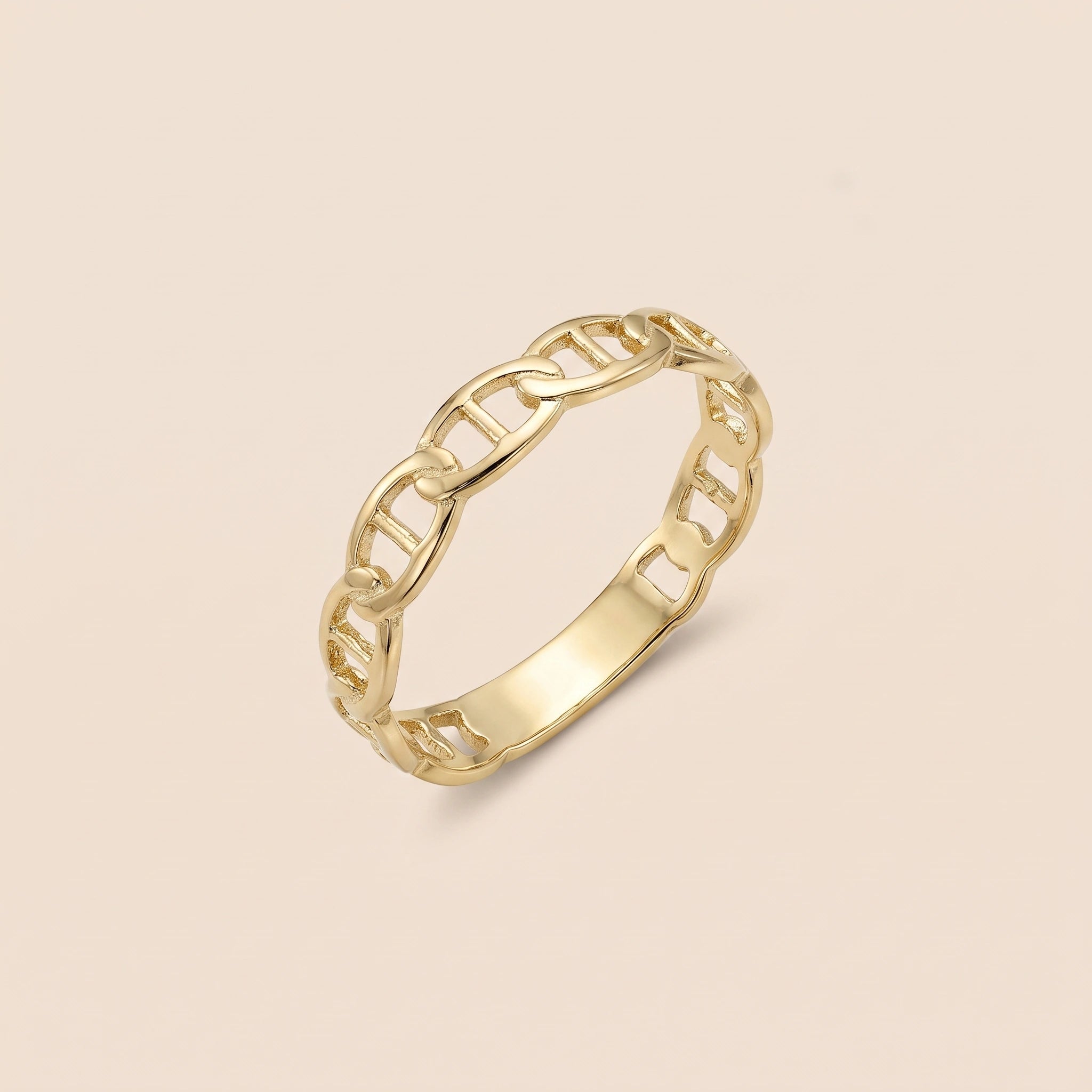 10k Gold Dainty Mariner Link Ring