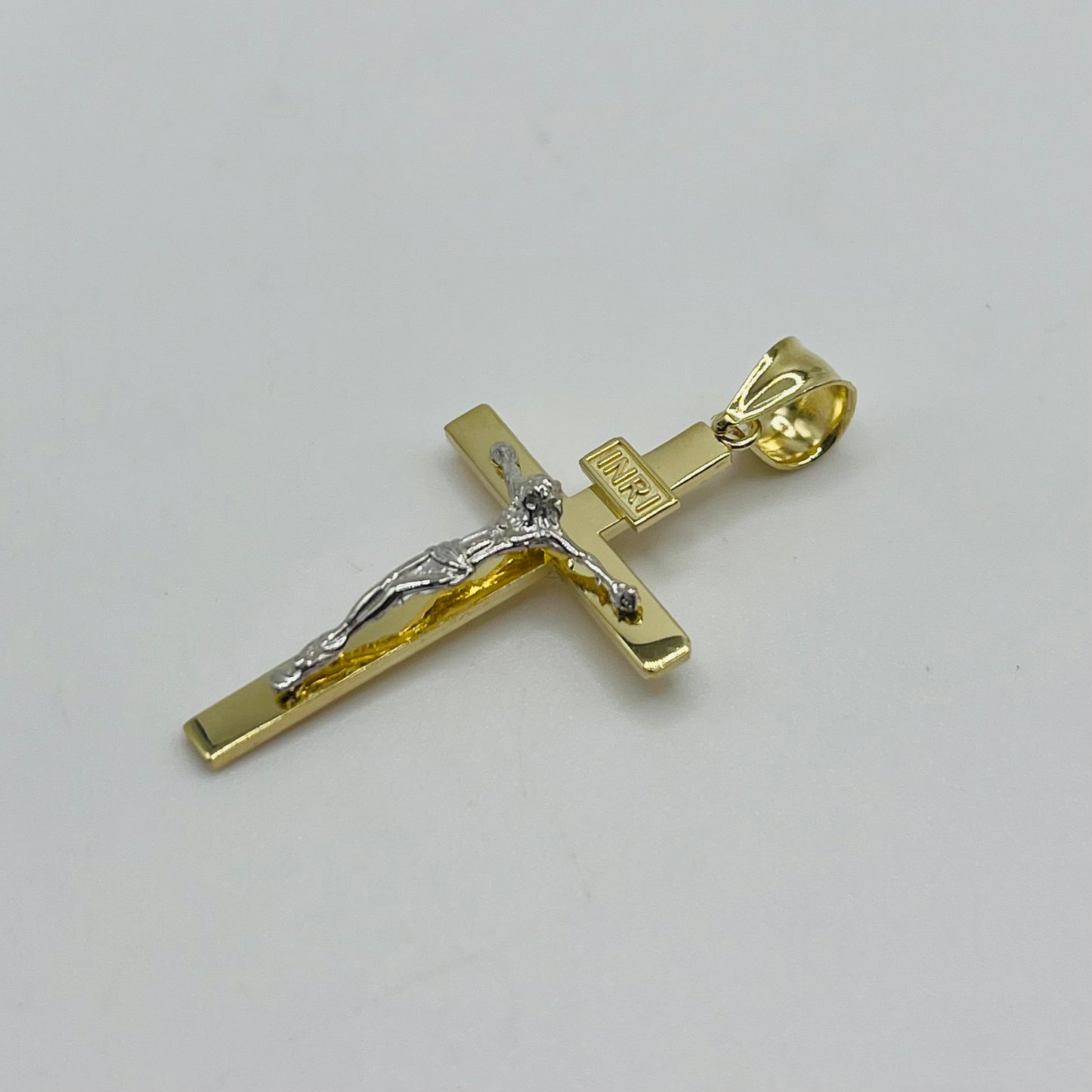 10k Gold Unity Glow Cross Pendant