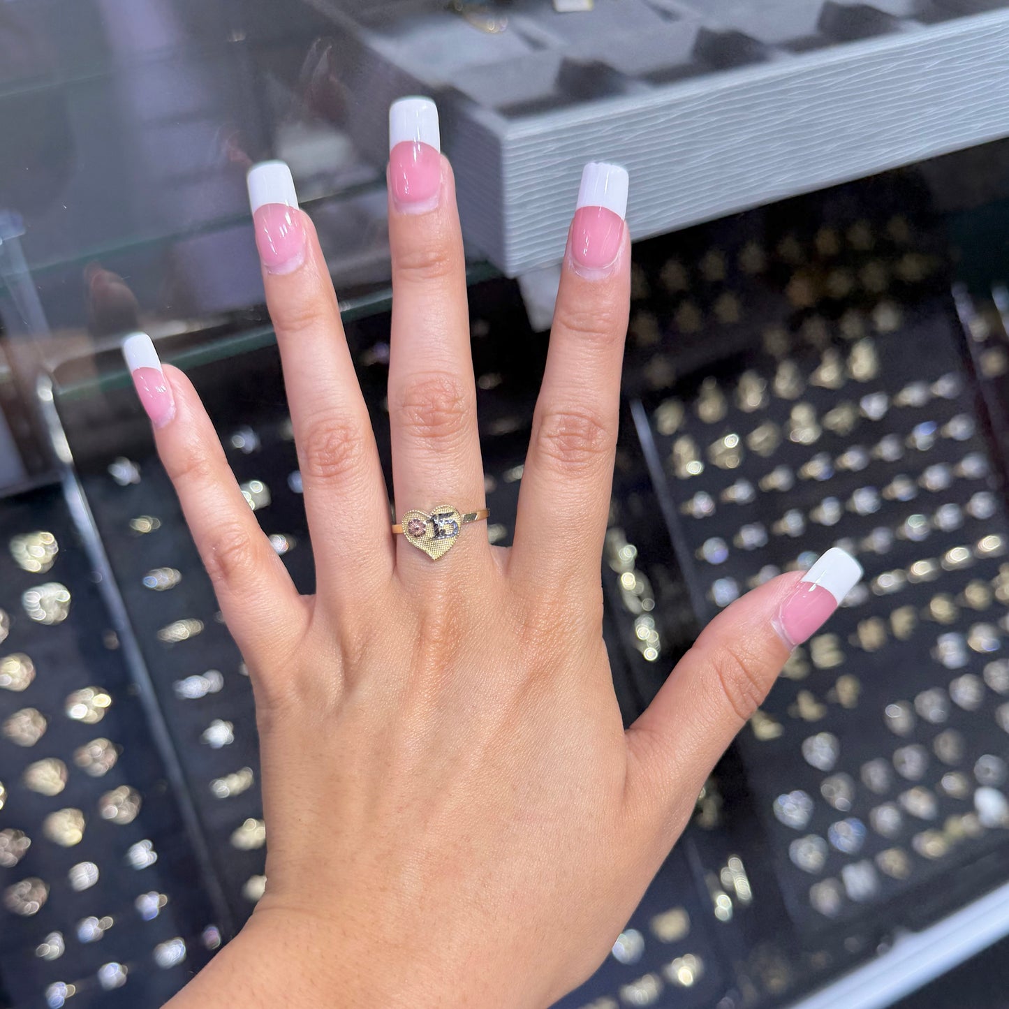 10k Gold Mi Quince Sparkle Ring