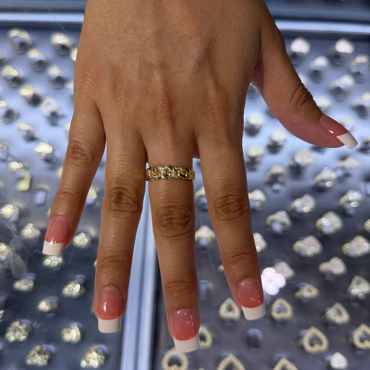 10K Gold Graduated Cuban Band with CZ