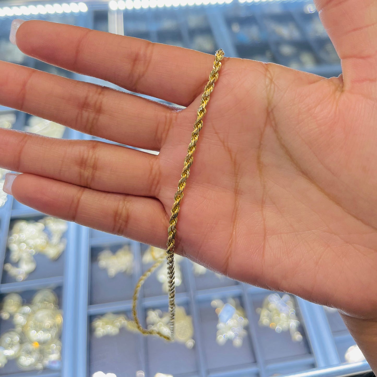 10K Gold 3mm Hollow Rope Chain
