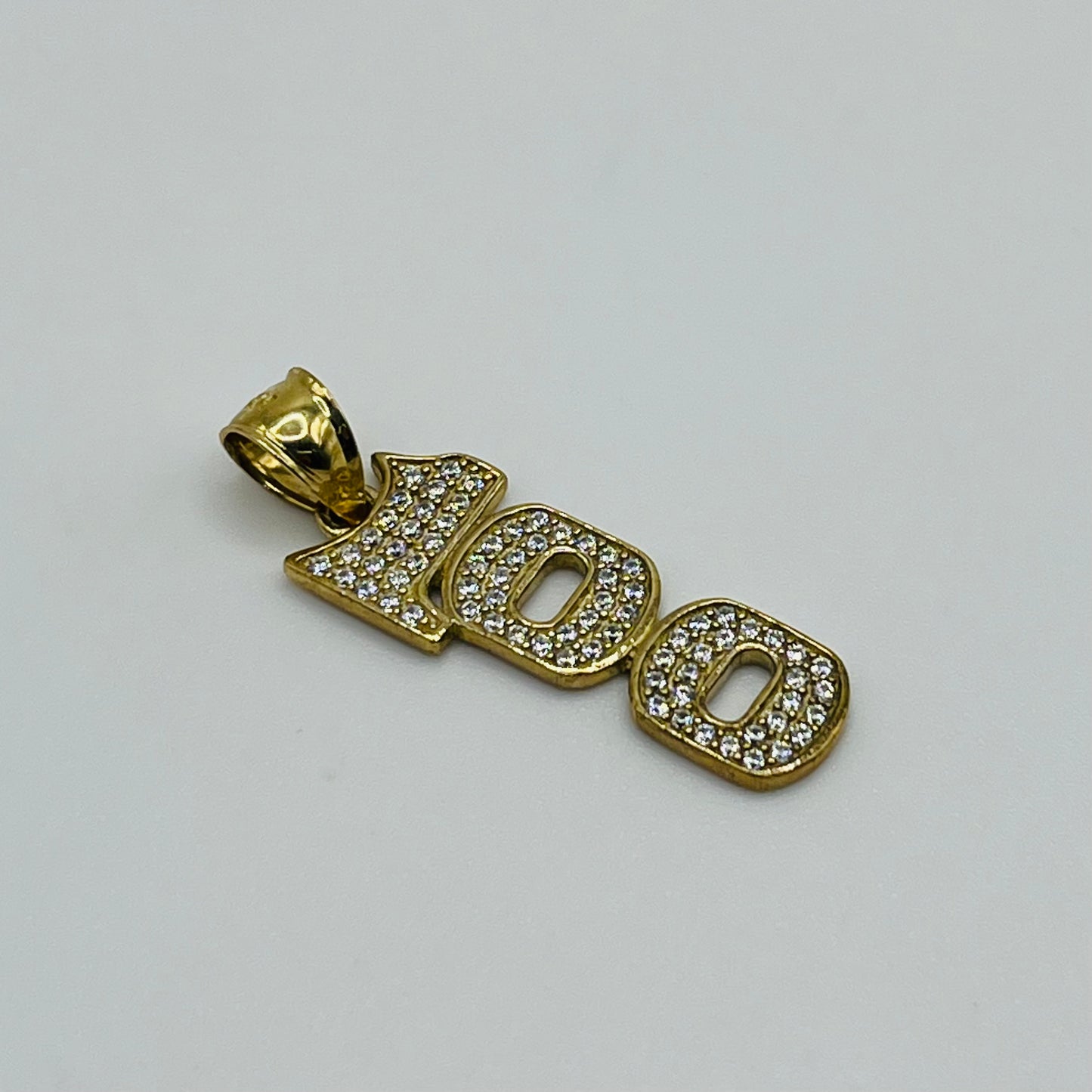 10k Gold 100 Vertical Charm