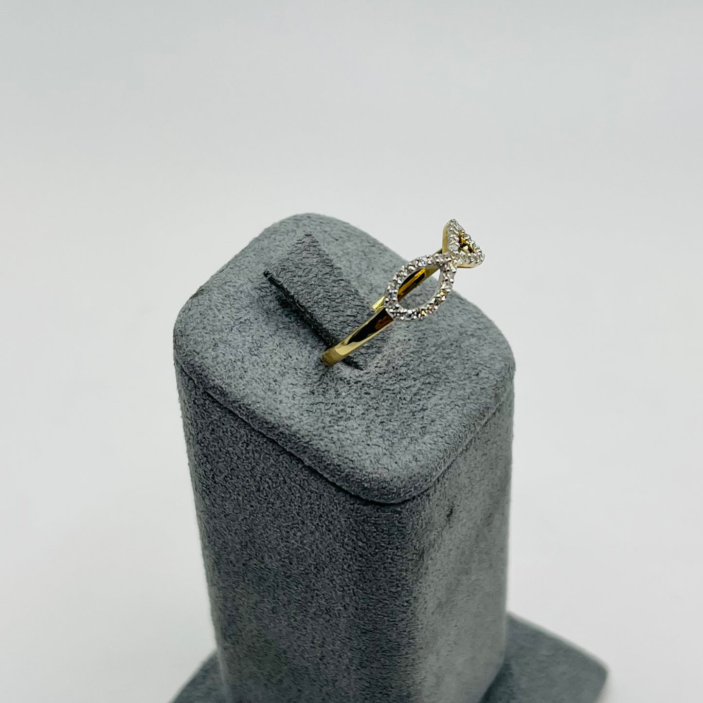 14k Gold Natural Diamond Infinity Ring