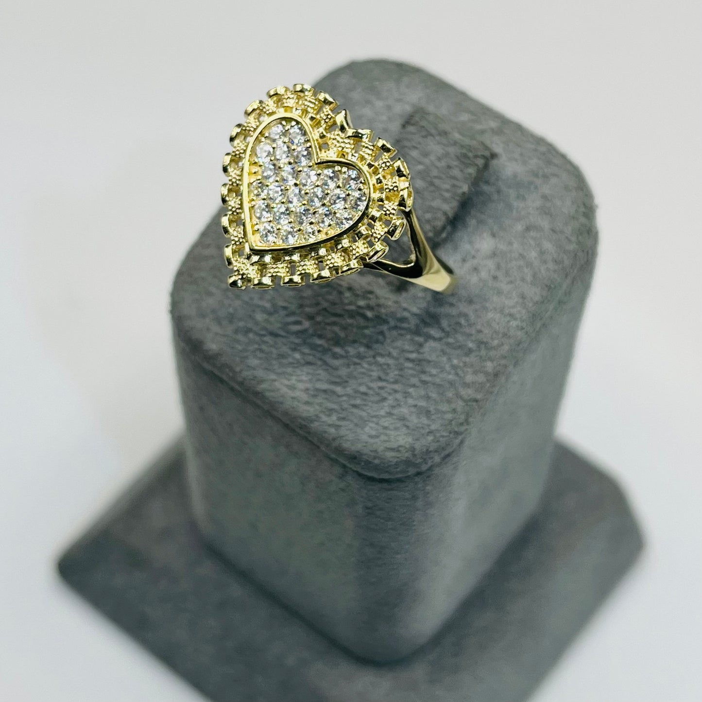 10k Gold RX Sparkle Ring White