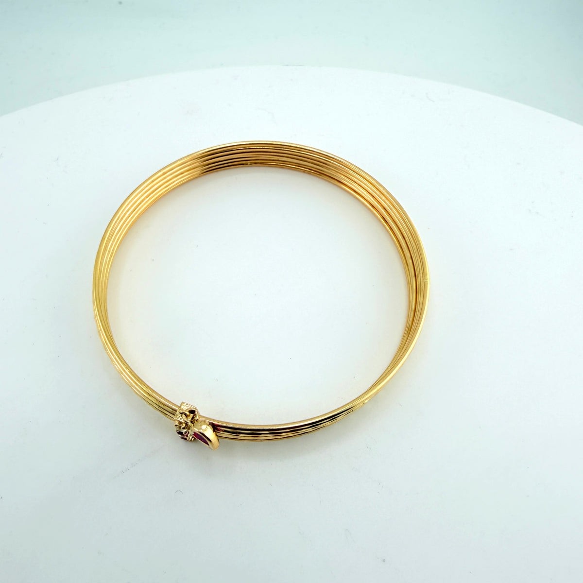 14K Gold Semanario Bangle Set