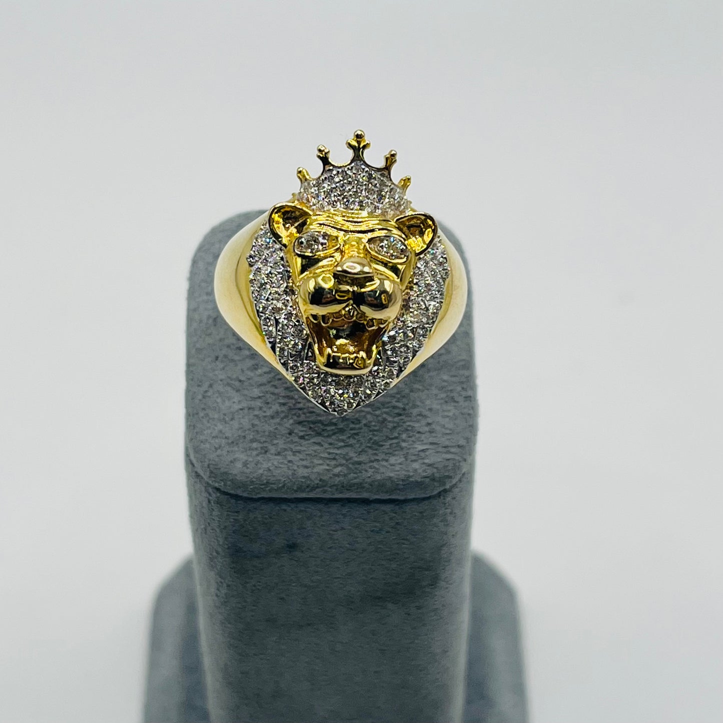 14k Gold Natural Diamond Crown of The Wild Ring