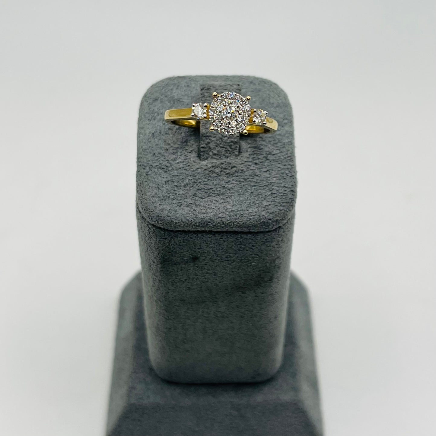 14k Gold Natural Diamonds Soleil Ring