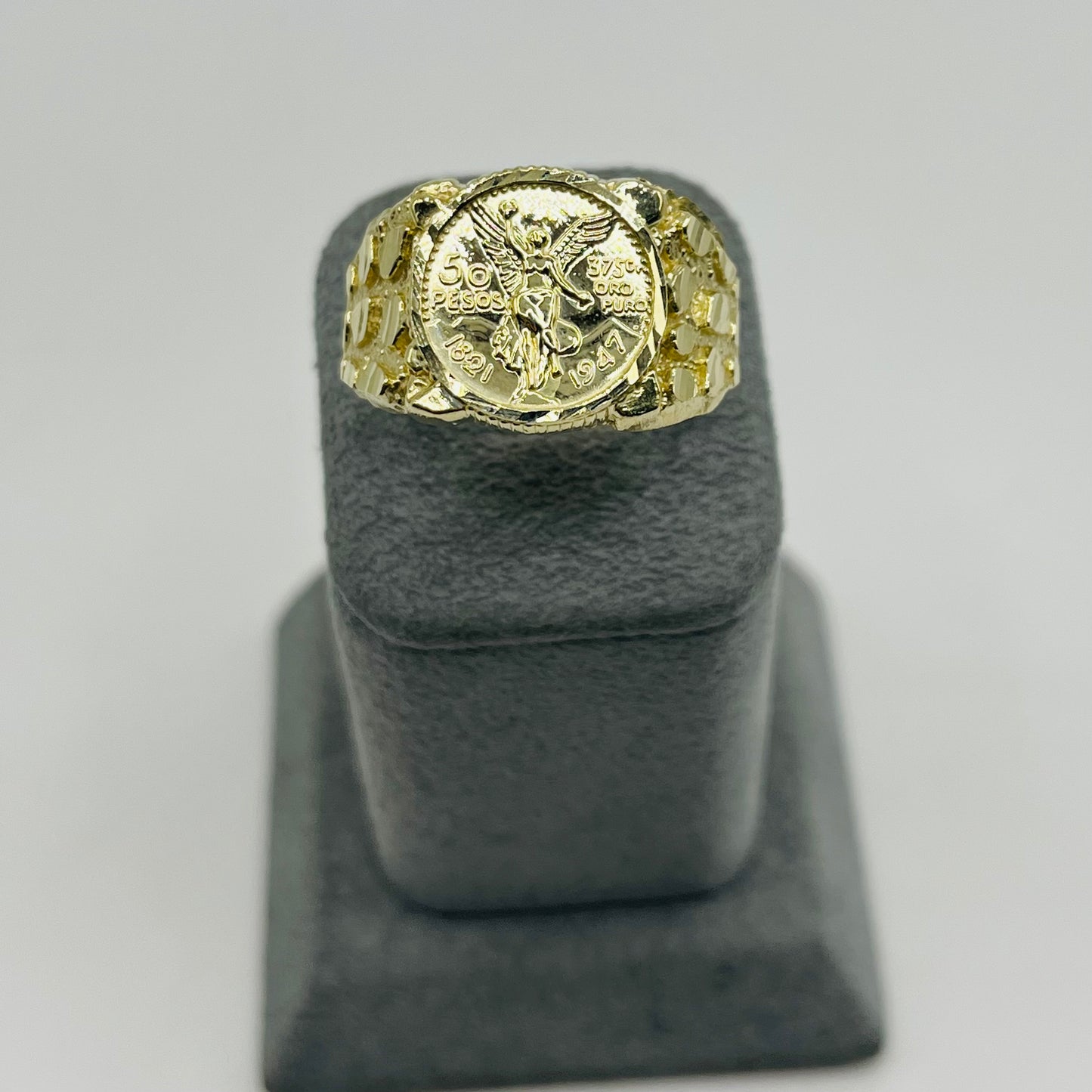 10k Gold Centenario Nugget Ring