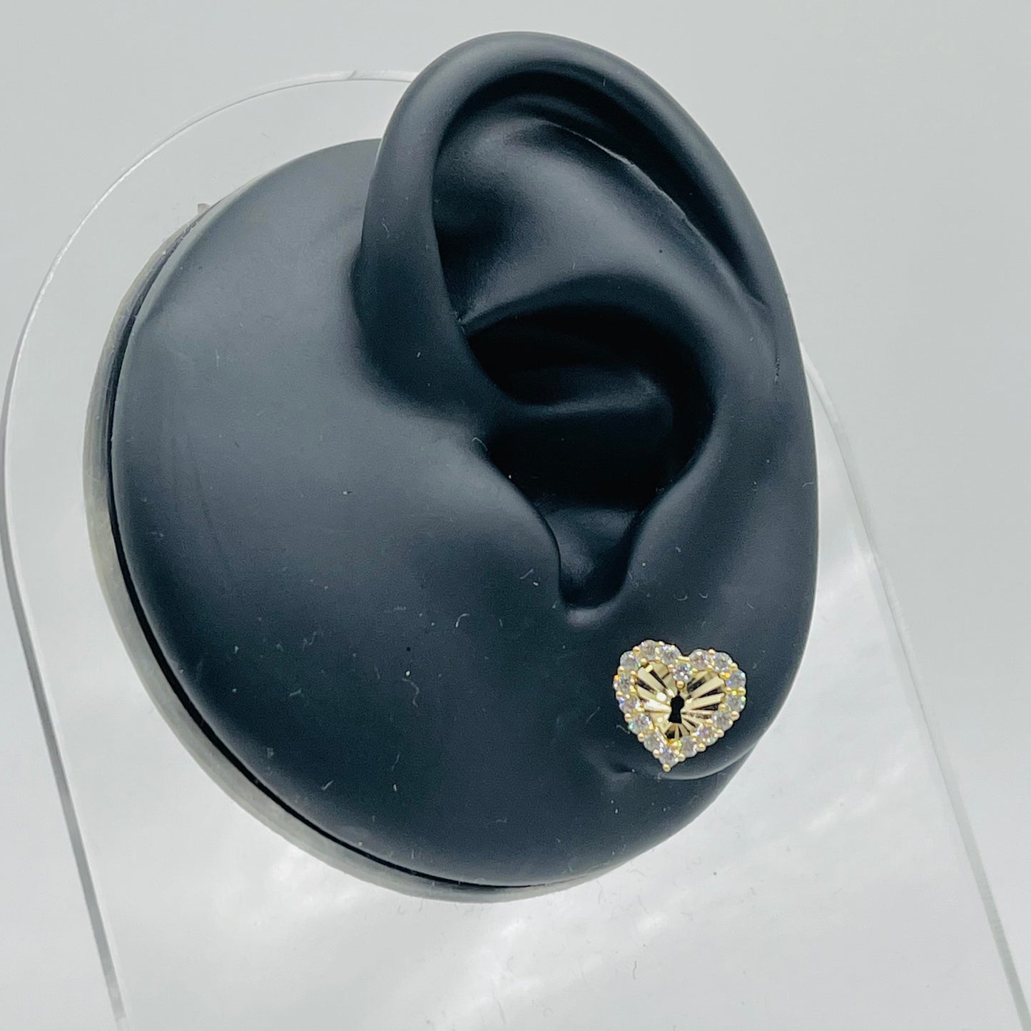 10k Gold Lock key Earrings (Screwback)