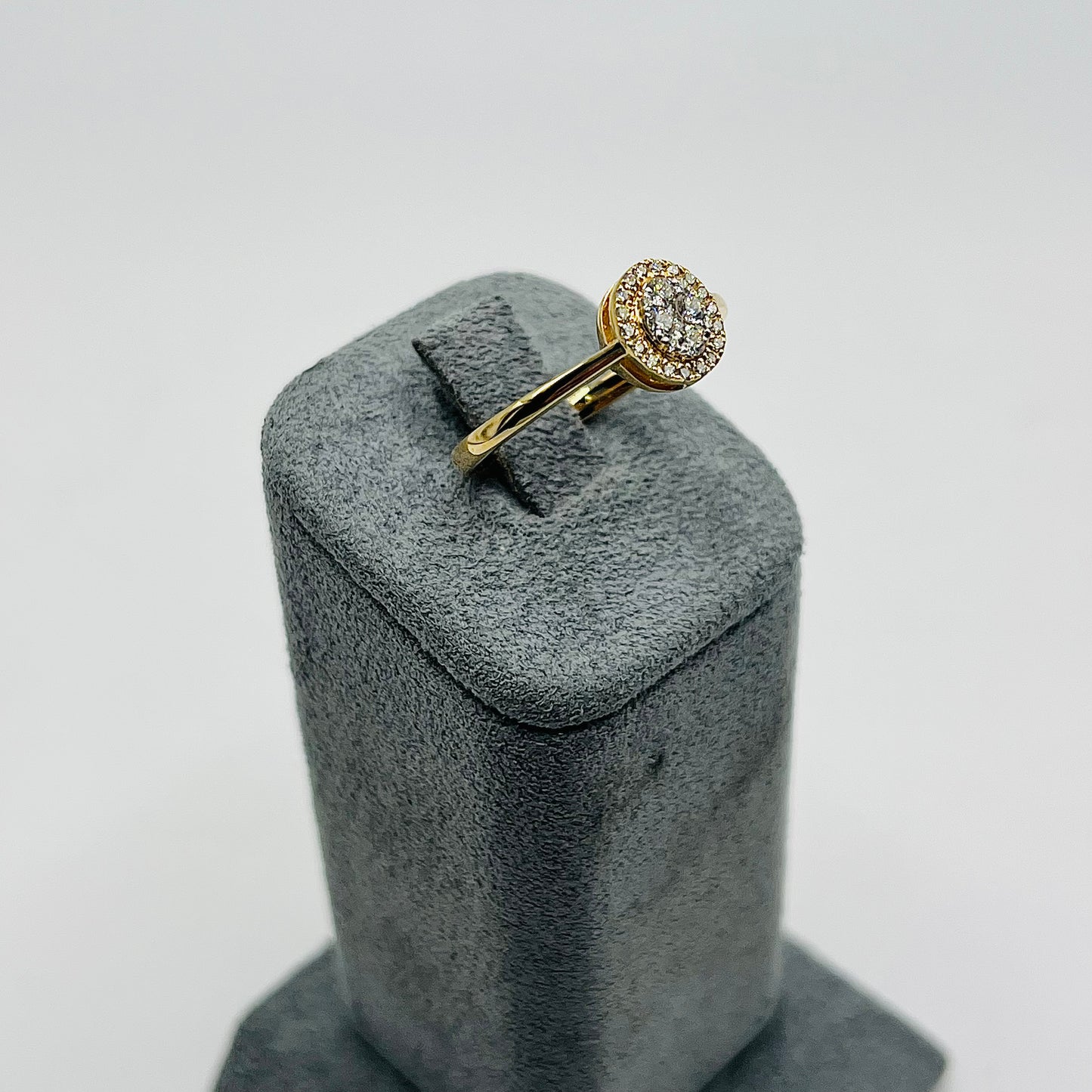 14k Gold Natural Diamonds Opal Sky Ring