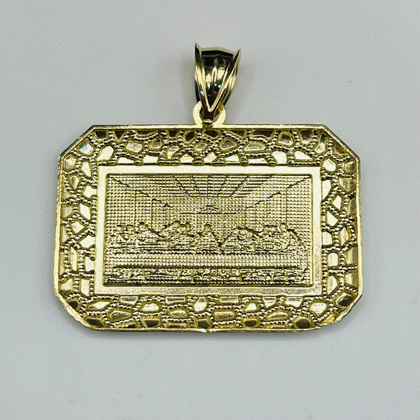 10K Gold Last Supper Nugget Pendant (MED)