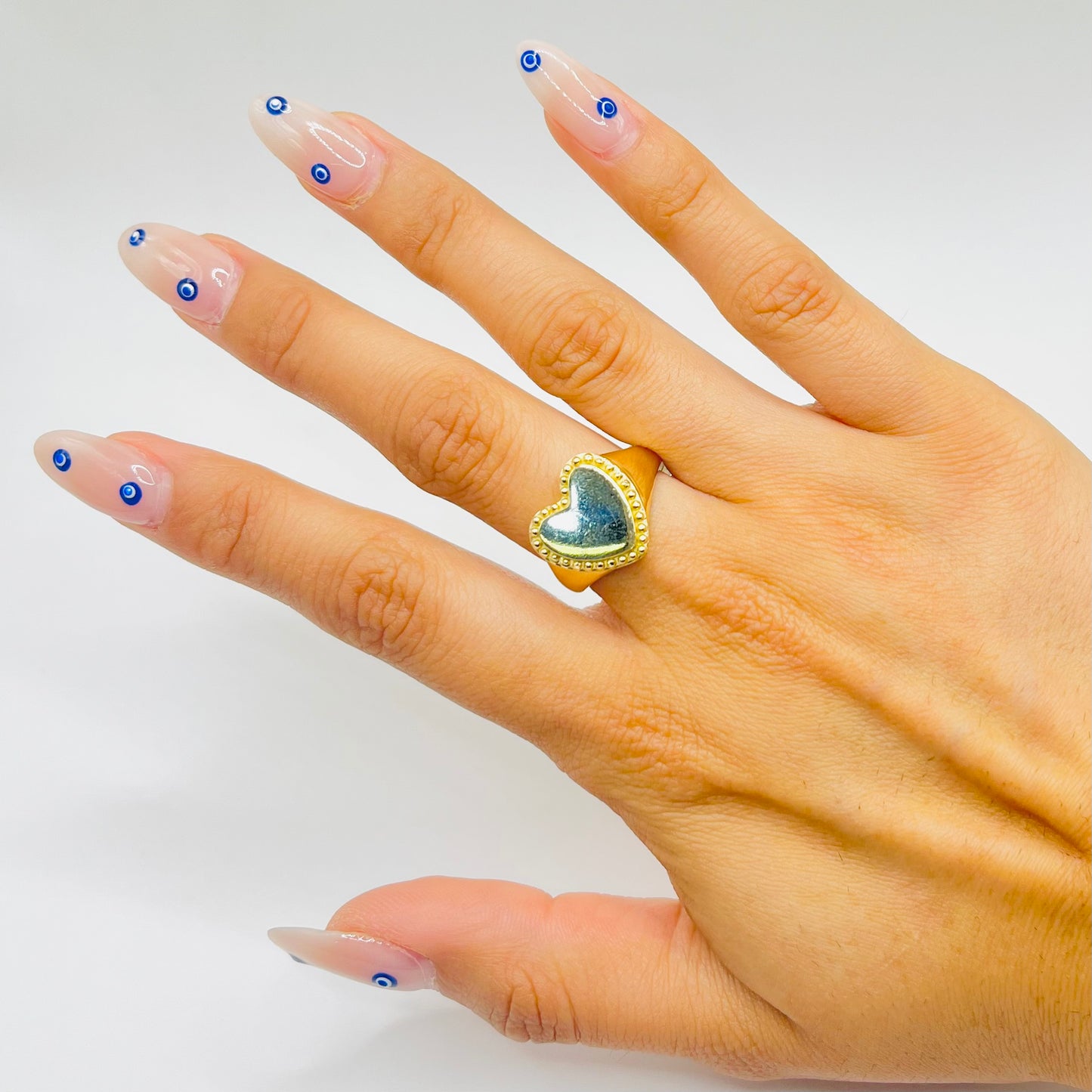 14k Gold Shine Heart Ring