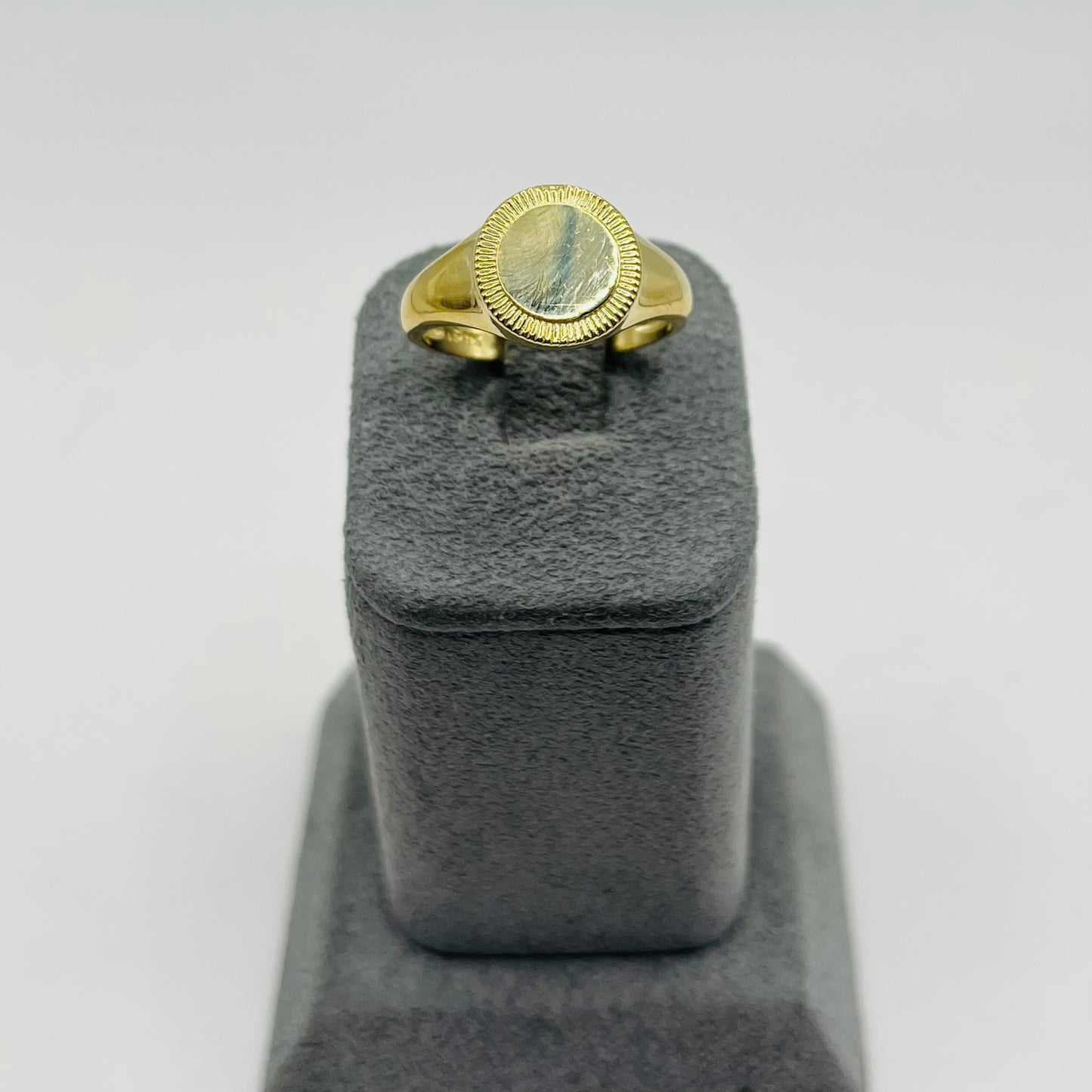 10k Gold High Polish Round Ring