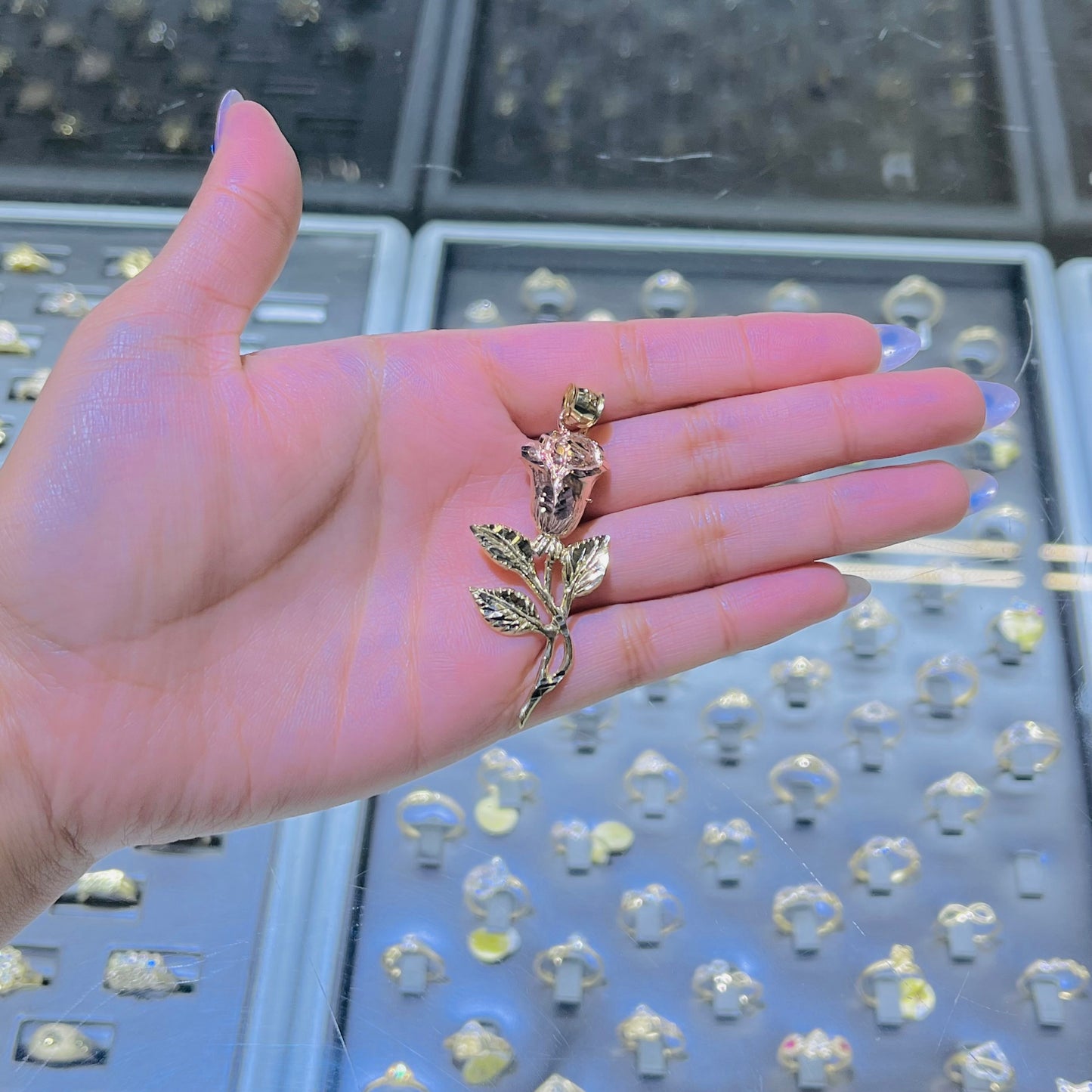 10k Gold Rose Charm