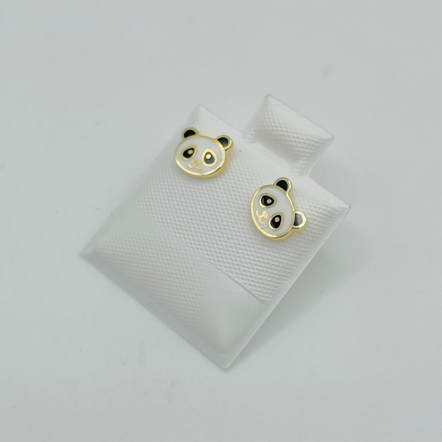 10k Gold Panda Earrings (Screwback)