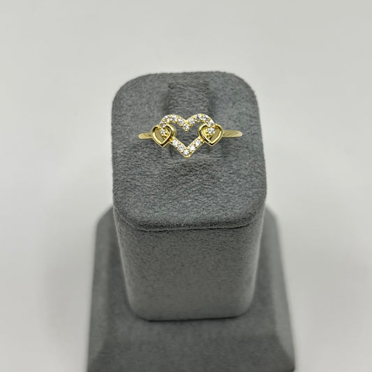 10k Gold Love, Locked Heart Ring