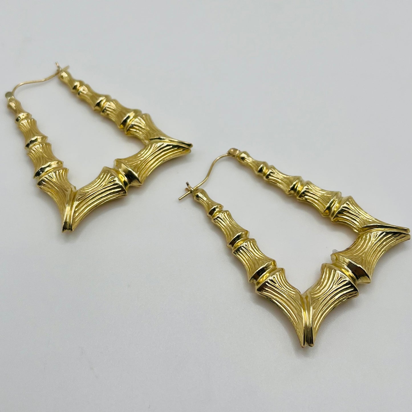 10k Gold Door Knocker Hoops (1.75")