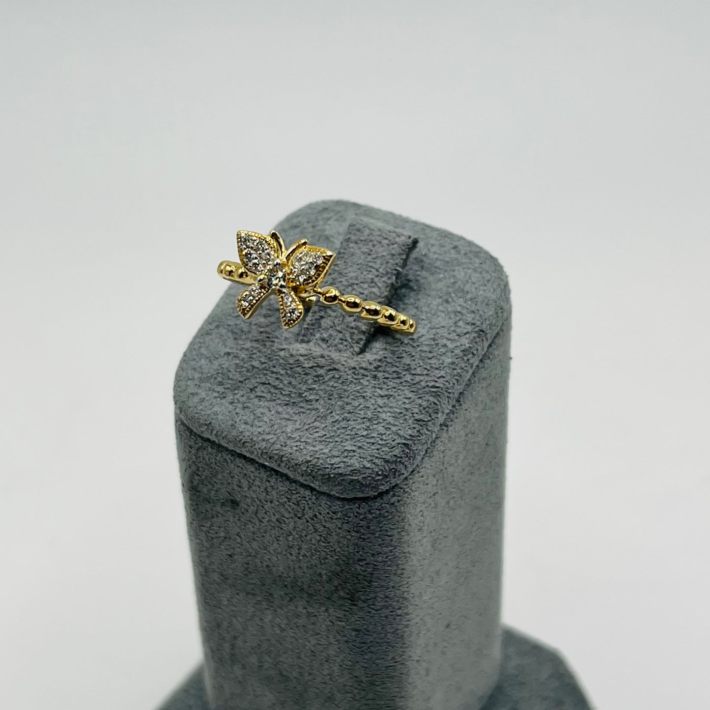 14k Gold Natural Diamonds Luna Papillon Ring