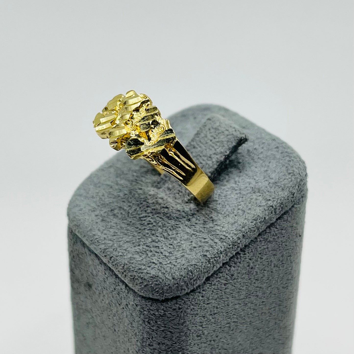 10K Gold Nugget Ring - Natural Cut | Face Size: 8mm