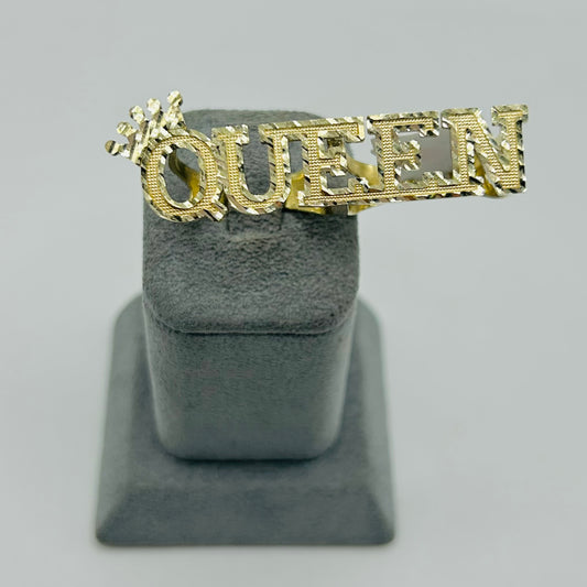 10K Gold Queen Two Finger Ring