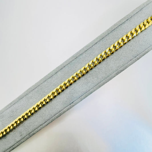 14K Gold 5.5mm Hollow Lightweight Miami Cuban Bracelet