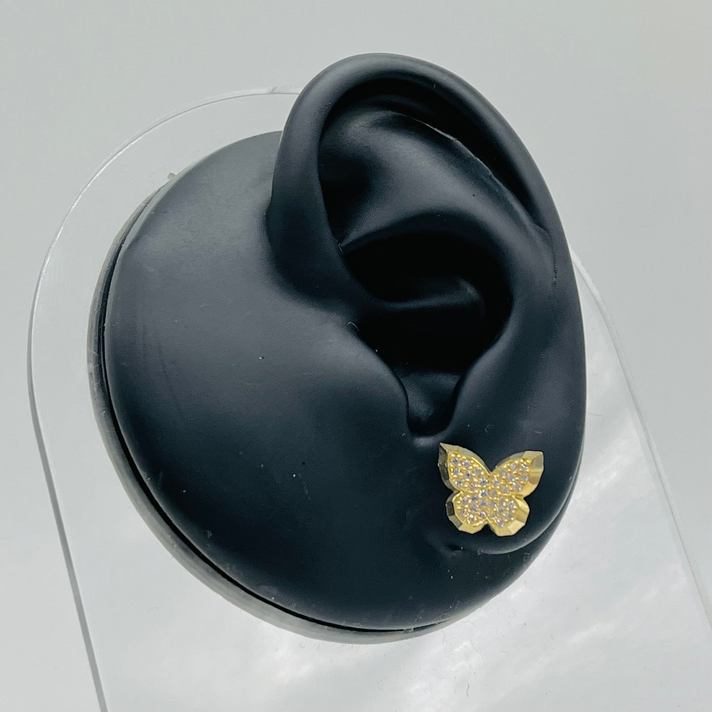 10k Gold Wing Butterfly Earrings (Screwback)