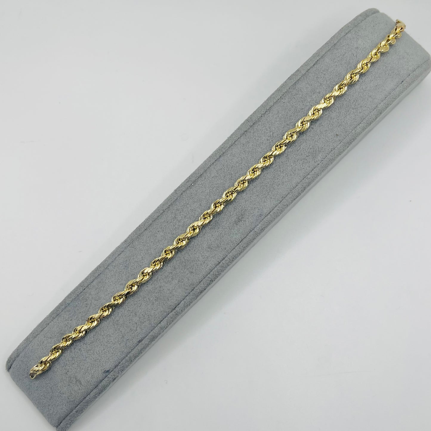10K Gold Hollow Rope Bracelet 4MM