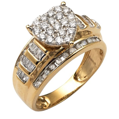1.00ctw Heart Diamond Cinderella Ring