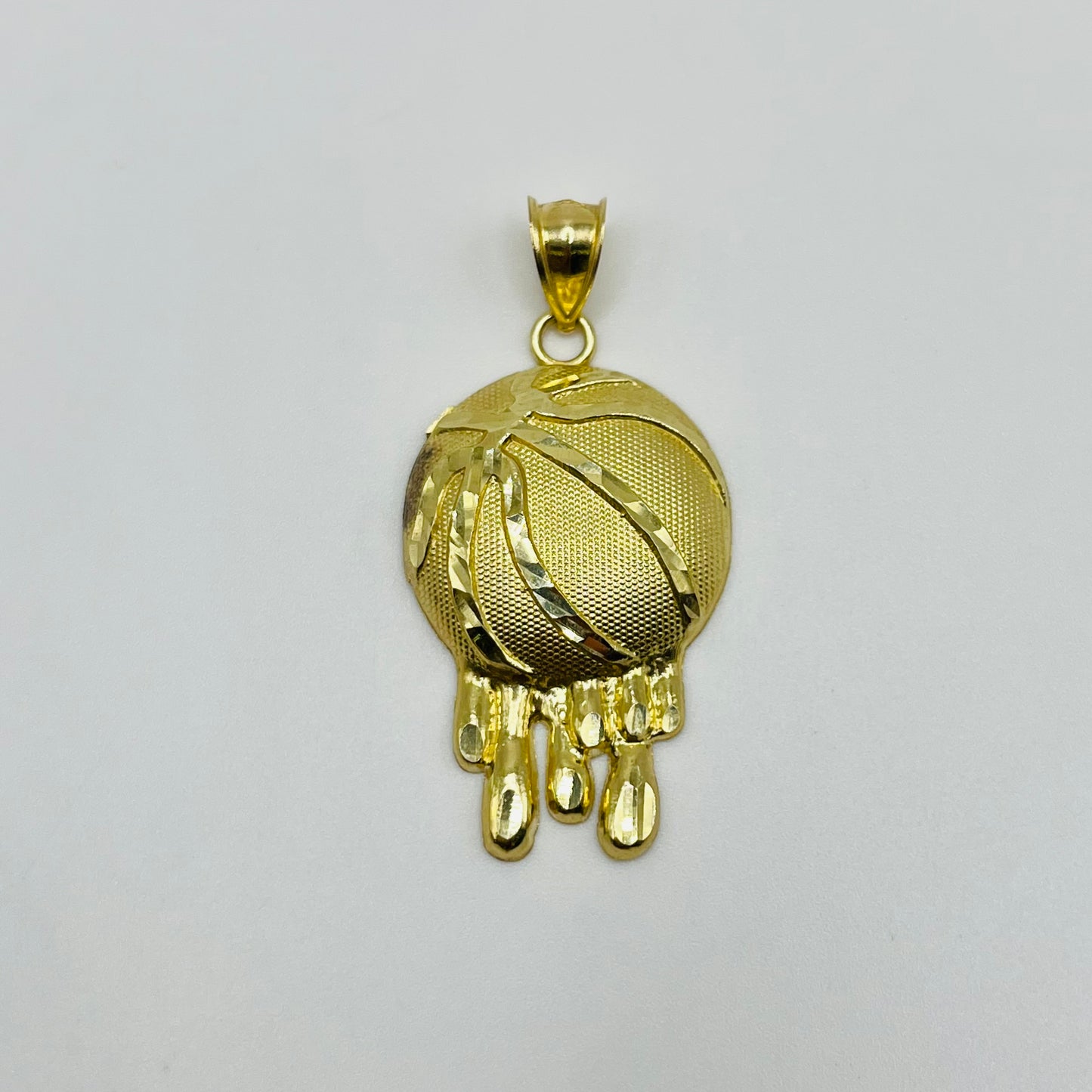 10k Gold Dripping Basketball Charm