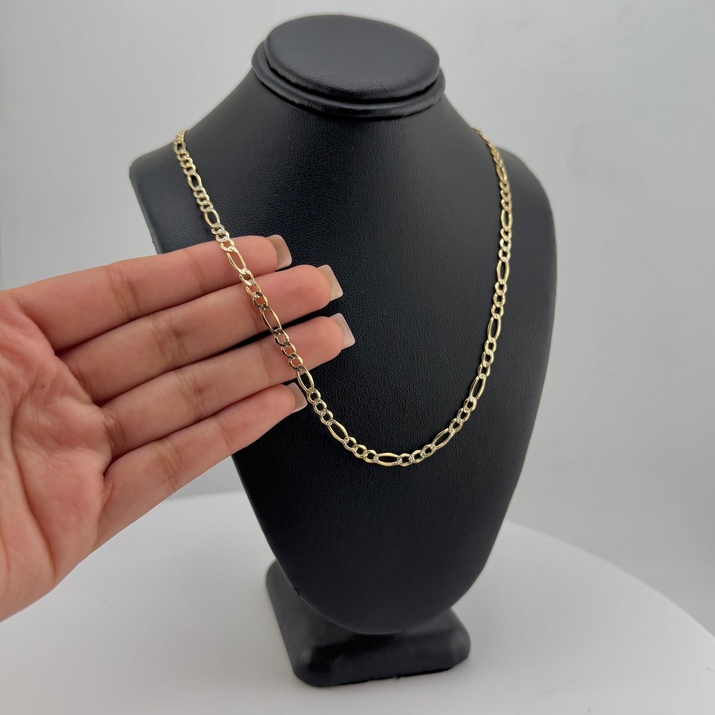 10k Gold 3.5mm Dc Figaro Chain