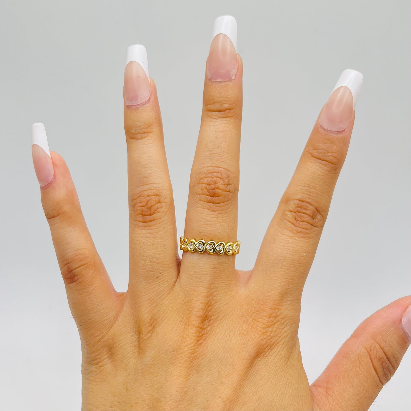 14k Gold Band Heart Ring