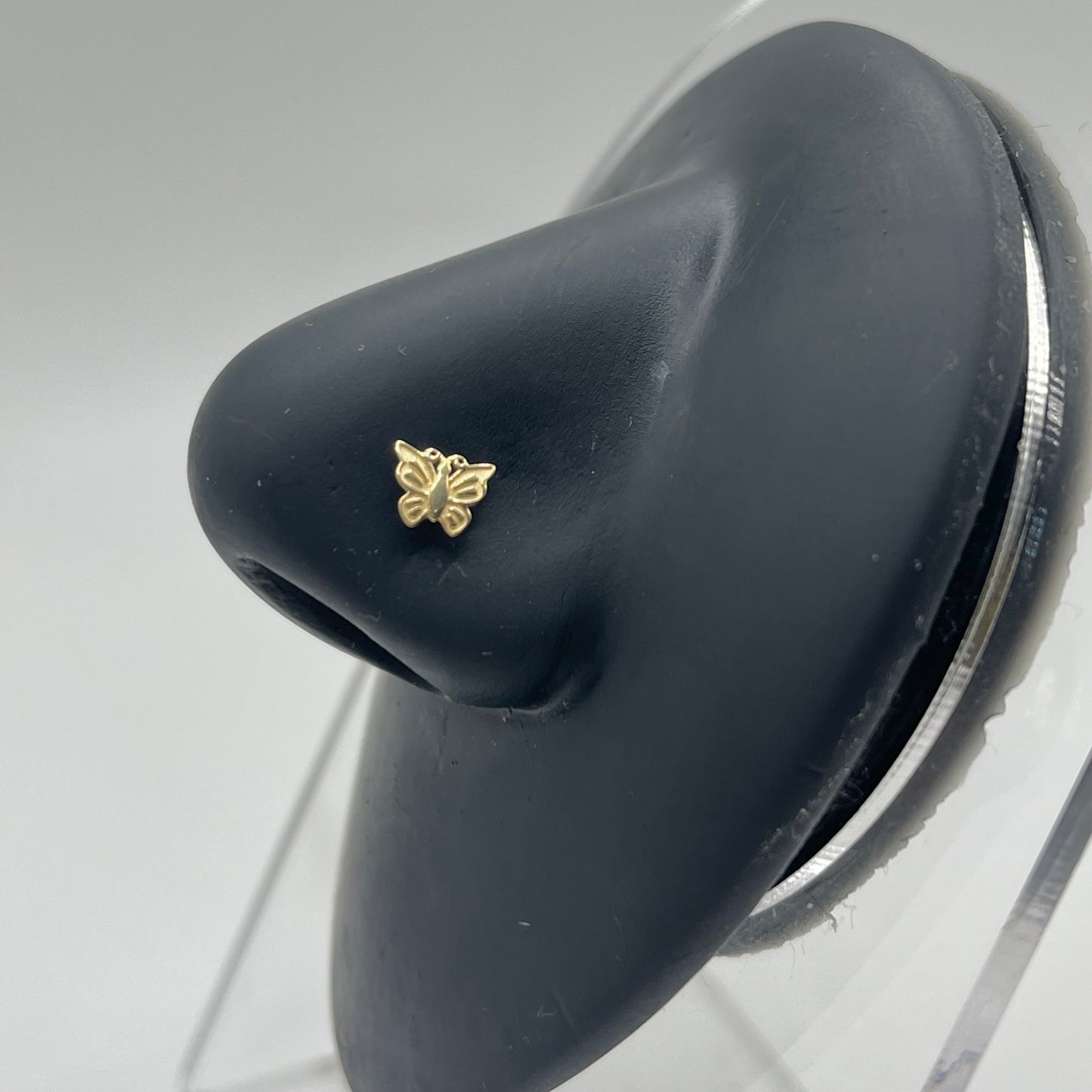 14K Gold Butterfly Nose Ring