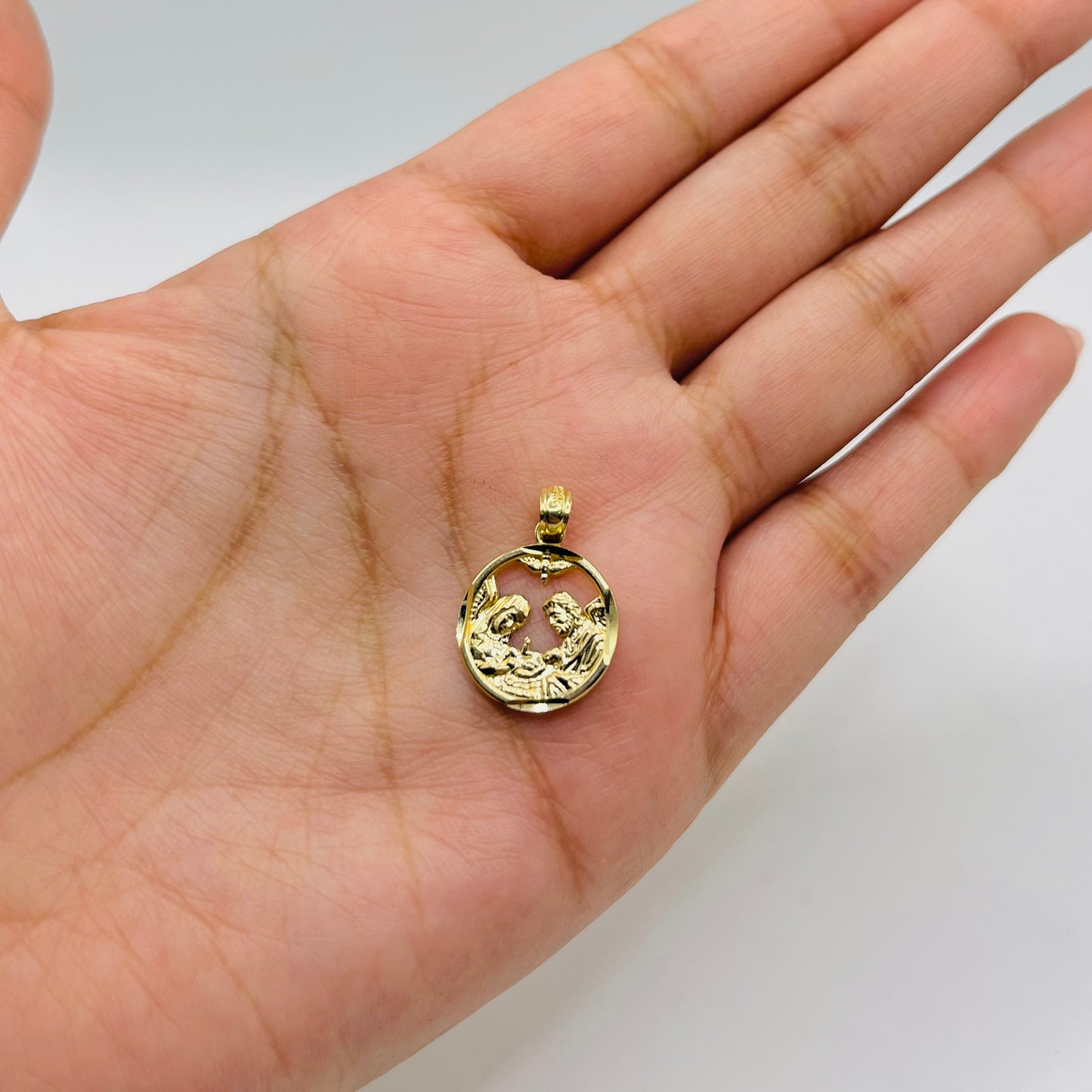 14k Gold My Baptism Open Charm