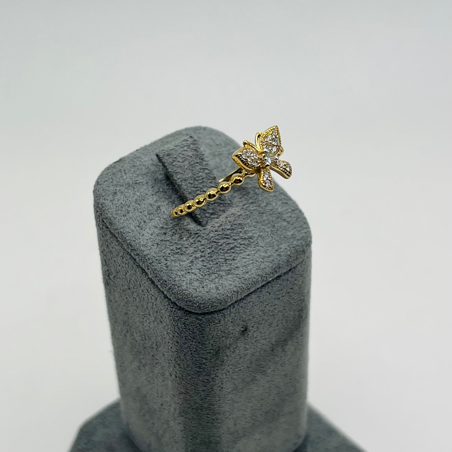 14k Gold Natural Diamonds Luna Papillon Ring